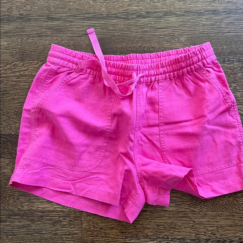 J crew seaside short in linen blend